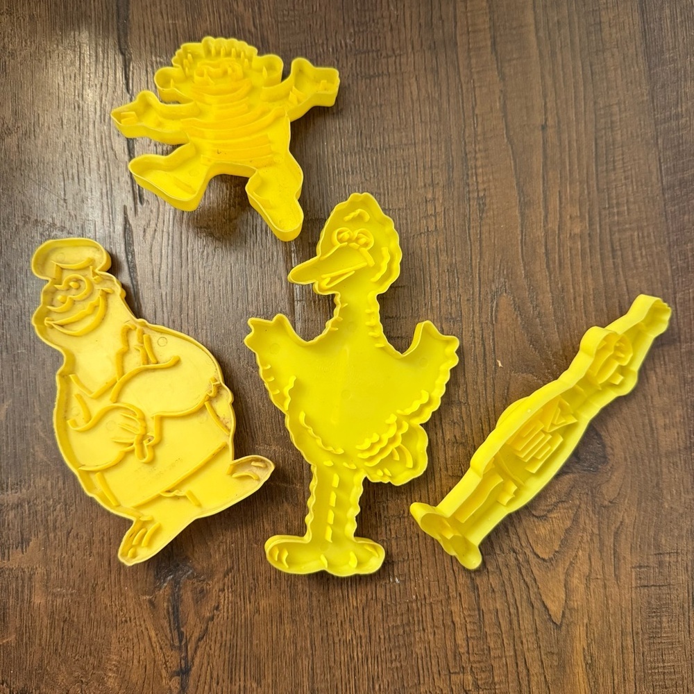 Vintage VTG 1970s Sesame Street Cookie Cutters